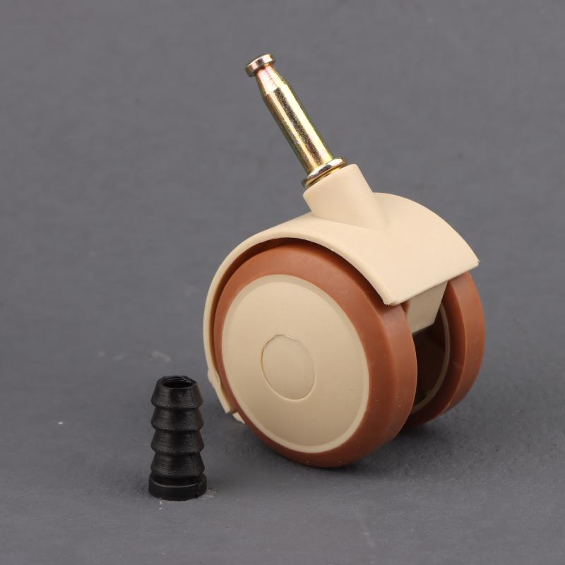 4Pcs Furniture Crib Swivel Casters Cabinet Wheels With Brake Nylon Furniture Support Leg For Chairs Baby Bed Trolley