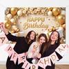 Polyester Banner Poster Golden Photography Backdrops Birthday Party Background  Holiday Party
