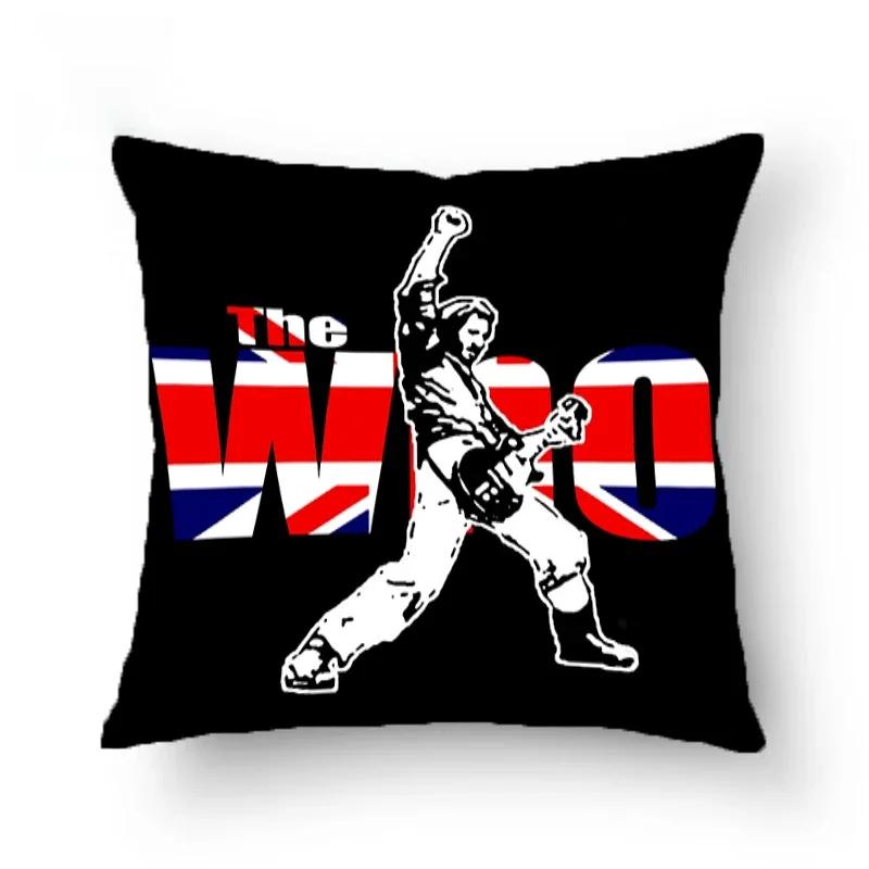 The Who Pillowcase Sofa Cushions Pillows Covers Home Decorative Cushion Cover 45*45 Double Sided Printing Square Pillow Cases