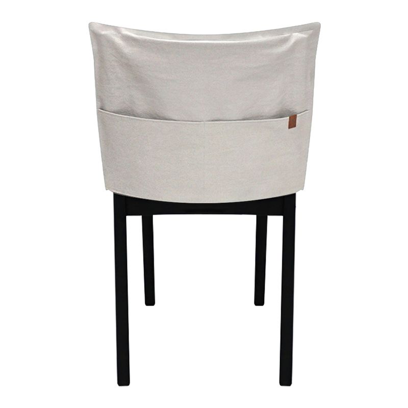 

Nordic and Japanese Style Minimalist Fabric Dining Chair Cover Chair Cover Pure Cotton Ins Pure Color Restaurant Half Pack Storage Chair Back Cover Light gray 45x38cm