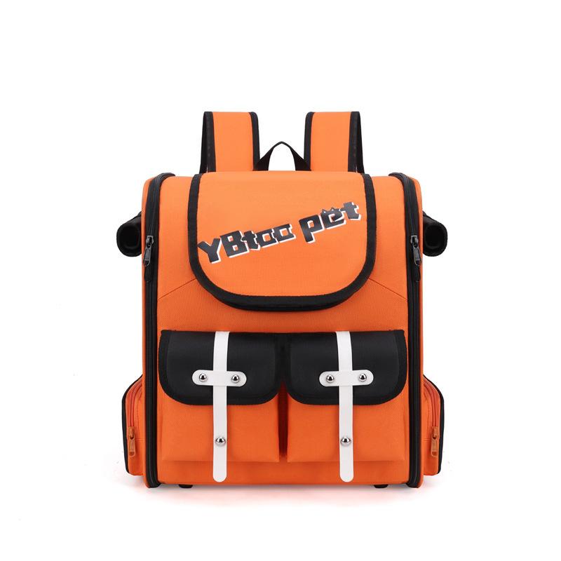 Cat Bag Out Portable Space Pet Backpack Cabin Cat Schoolbag Dog Double Shoulder Cage Cat Bag Folding Breathable Large