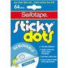 Sellotape Sticky Dots Medium (64 Dots) (Removable)