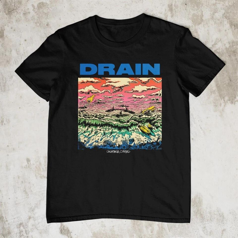 

NEW Drain California Cursed Short Sleeve Black All Size Gift Fan T-Shirt OM121 L