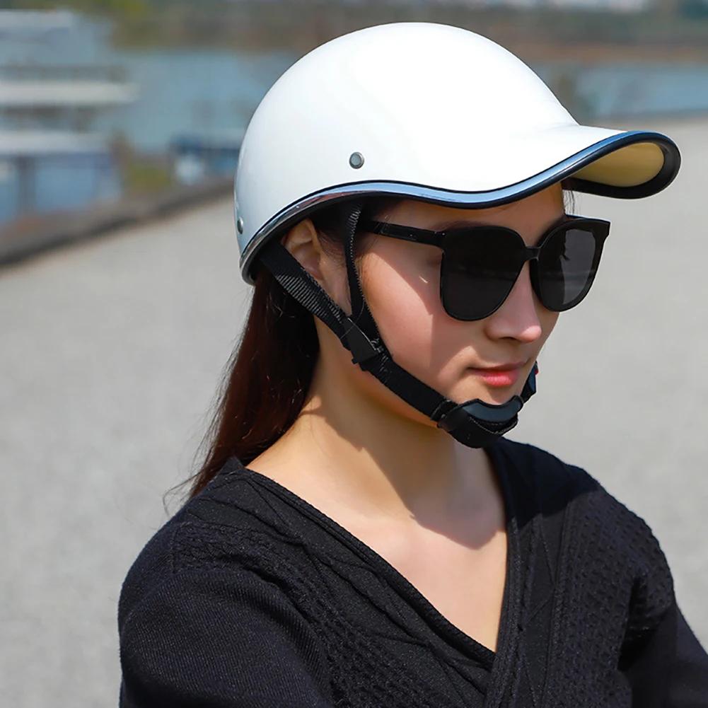Motorcycle Helmet Baseball Cap Adjustable Bike Half Helmet Scooter MTB Cycling Safety Hard Hat for Women Men Bicycle Helmets