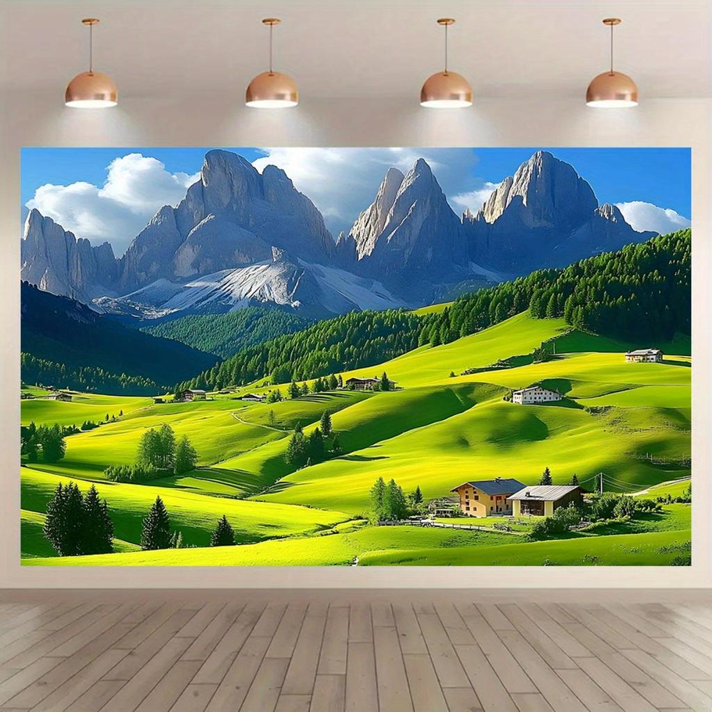 2D Plane Magical Valley Background Fabric Suitable for Indoor and Outdoor Use Polyester Fiber Material