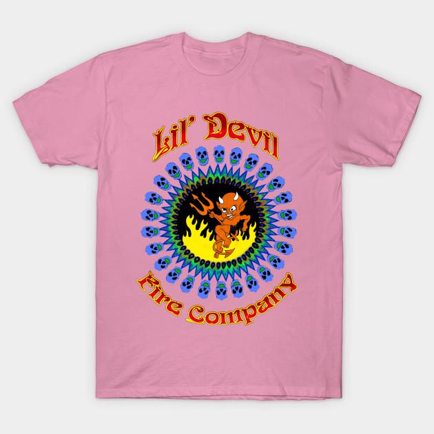 T Shirt Women Lil Devil Fire Company Colour Harajuku Print Kawaii Tshirt Summer Short Sleeve Female T-Shirt Top Tee