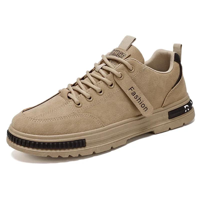 Fashion Spring and Autumn Men's Shoes New Breathable Work Safety Shoes Trendy Versatile Non-slip Sports Comfortable Low-top Flats Shoes