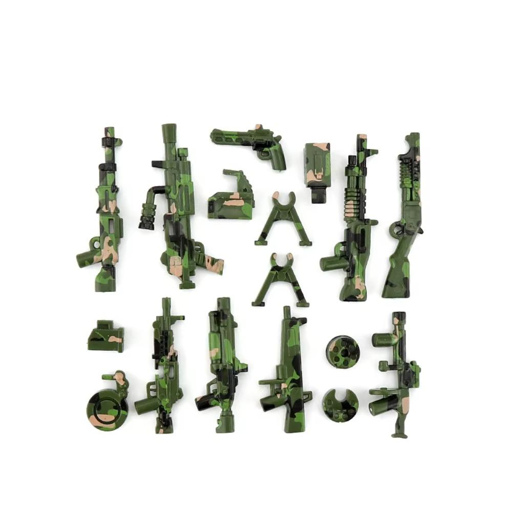 25/50/100ks Vojenské zbraně SWAT Zbraň Dělo Voják Armáda Policejní klobouk Stavebnice Figurka Příslušenství Modelové kostky DIY Hračka