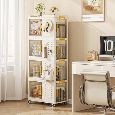 Multi-Layer Pegboard Folding Storage Box, Table-Side Book & Snack Organizer, Toy Rack Cabinet