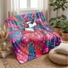 Bubble Headphones Adventure Blanket Personalized Name Flannel Blanket Soft Cozy Plush Throw for Sofa Bed Lightweight Home Decor