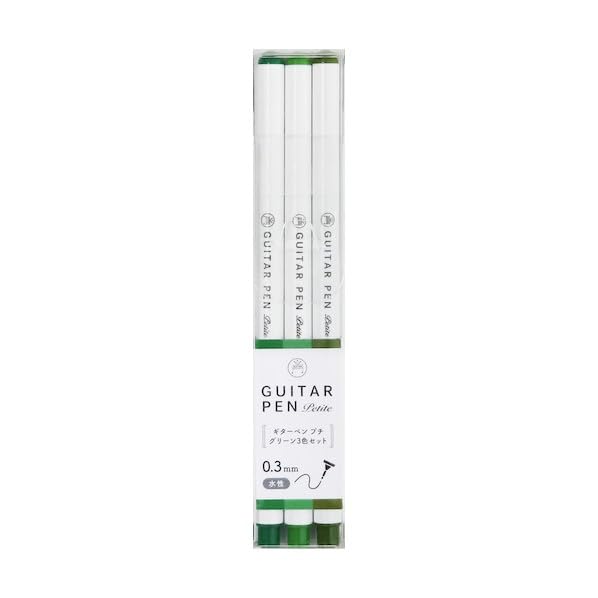 

Teranishi Chemical Industry Guitar Pen Petite Green 3 Color Set GRPT-3GR