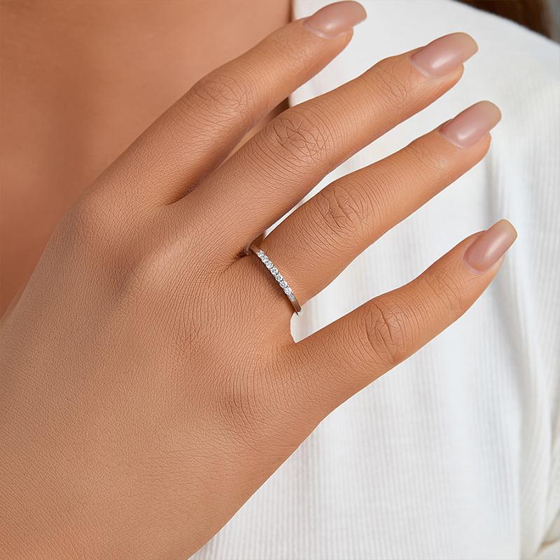 Custom Seven Stars Style Moissanite Ring 925 Sterling Sliver Moissanite Wedding Rings Women Jewelry