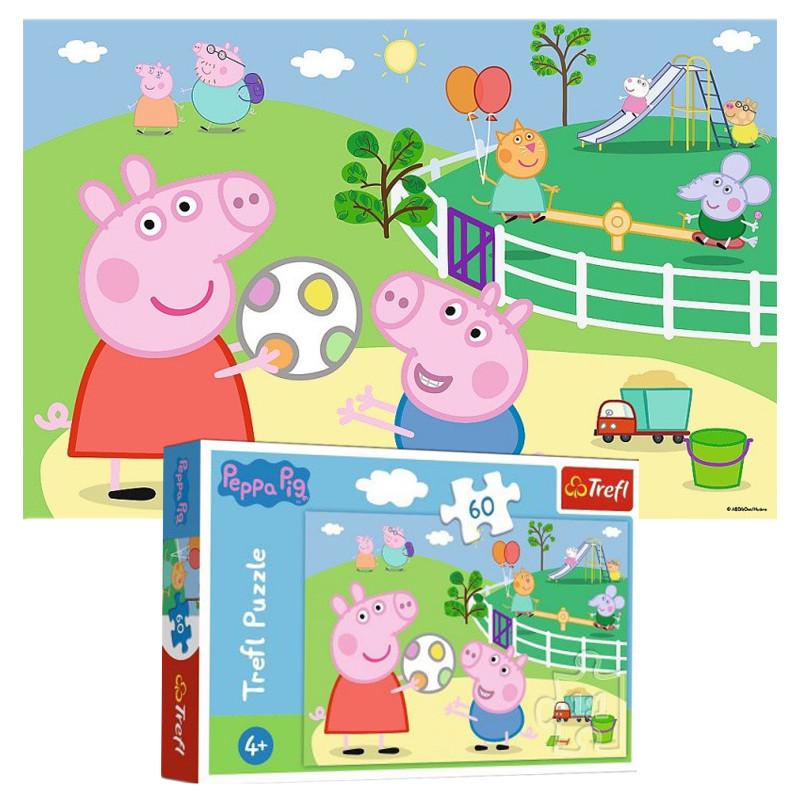 Puzzle 60 Zabawy W Gronie Przyjaciół Peppa 17356