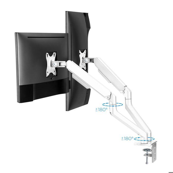 Support de Table - OCIODUAL - TOOQ DB4132TNR-W - Inclinable - 17" à 32" - VESA 75x75/100x100