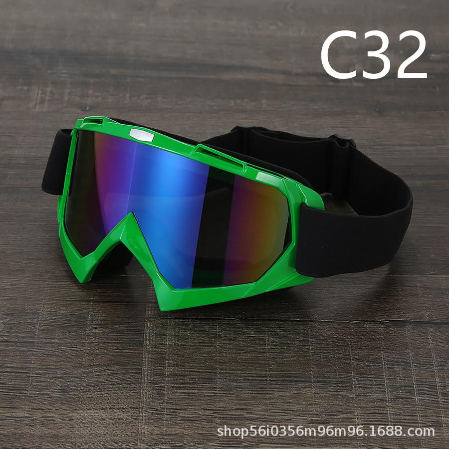 Painted Off-road Motorcycle Goggles, Retro Harley, Locomotive Outdoor Sports Riding Goggles, Ski Eyes