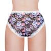 LittleForBig Men's Body-Facing Panties, Blooming Flowers [Country Style] Mesh Panty Briefs, Black, Size L