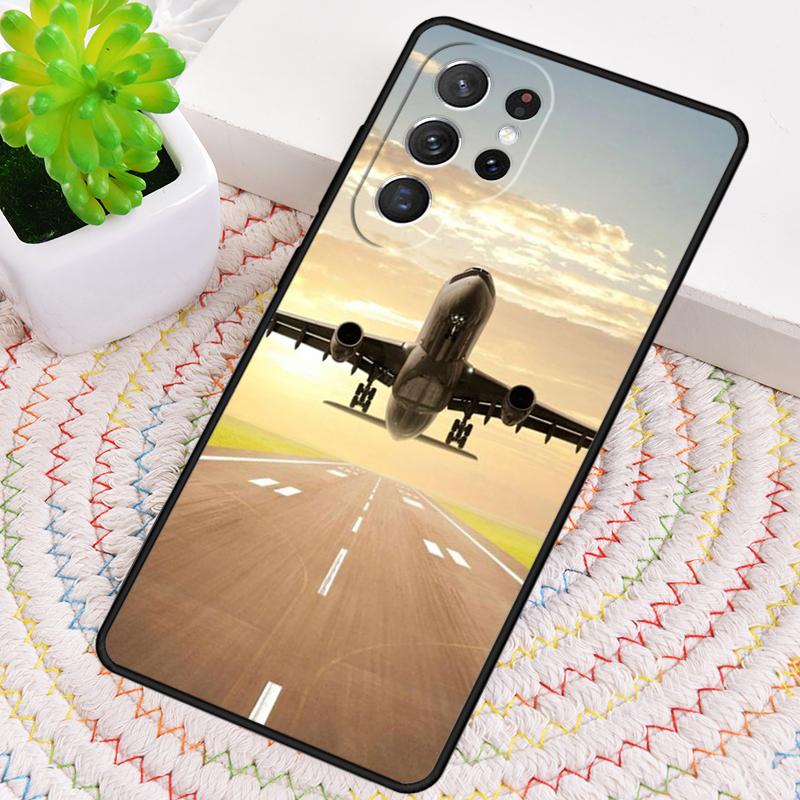 Aircraft Airplane Fly Travel Phone Case for Samsung Galaxy note 10 pro S26 Ultra S23 S24 FE S25 S21 S22 PLUS shockproof Cove