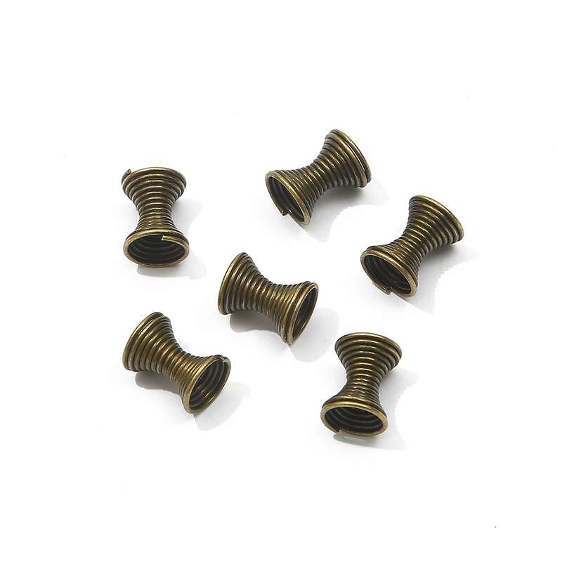 30pcs Metal Spring Funnel Shape Spacer Beads Caps Beading DIY Findings End Caps Bead Stoppers For Jewelry Makings Accessories