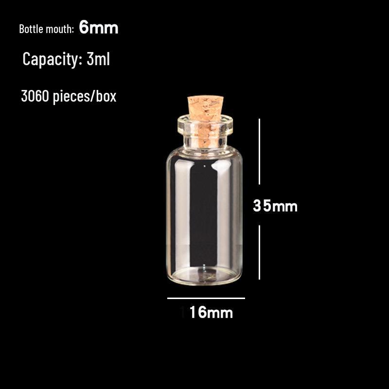 Mini Special-Shaped Glass Wishing Bottle Pendant with Cork for DIY