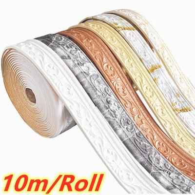 10m/Rolle 3D Wandleiste Sockelleiste Selbstklebend Wasserdicht Fußleisten Tapete Für Sockelleisten, Decken, Spiegel