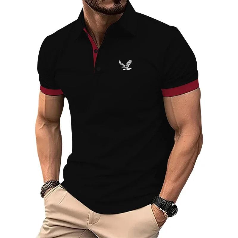 Nové letní polokošile Slim Fit s krátkým rukávem Pure Color Stojánek s límečkem Muži Business Ležérní Polokošile Topy