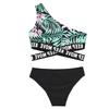 2 Stück Kinder Mädchen Badeanzug Bedruckte Crop Tops und Slips Set Strand Schwimmen Badeanzug