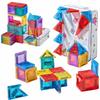 Mini Magnetic Tiles Sets Kid Portable Travel Toy Magnet Building Block Construction STEM Game Sensory Activity Creative Toy Gift