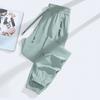 Summer Couple Style Ice Silk Pants Men's Stretch Sports Pants Men's Casual Pants Men's Versatile Casual Loose Wide Leg Pants