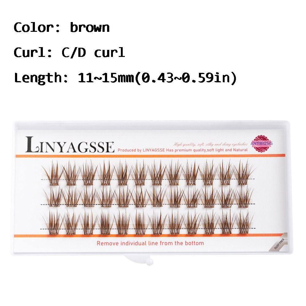 C/D Curl Brown Anime Cluster Lashes Fairy Wispy Spiky Manga Eyelashes Individual Eyelashes DIY