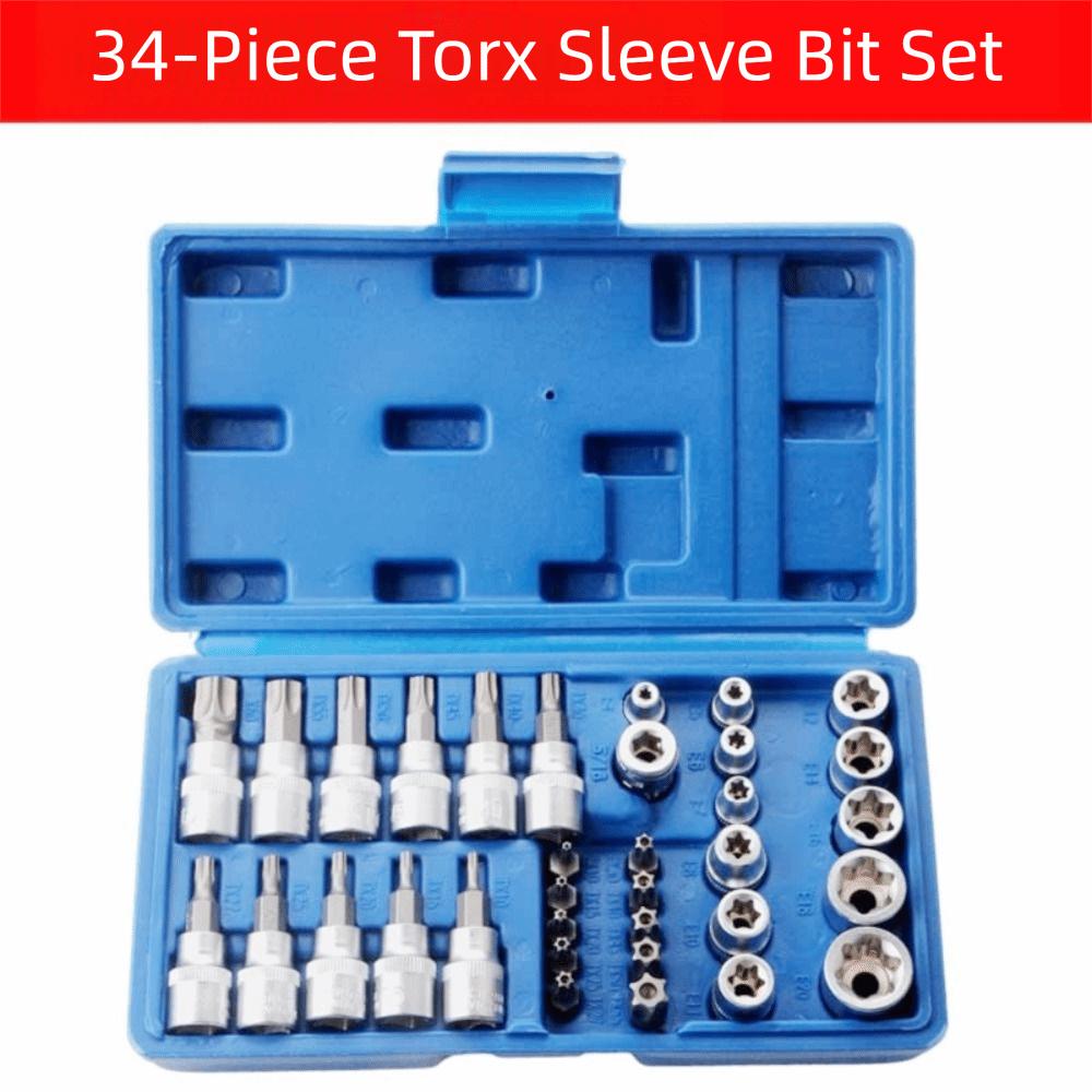 3/8" Drive Torx Bit Socket Set 1/2" Drive External Star Bits Set  Automotive Repairs
