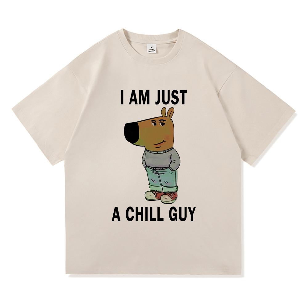 Ich bin nur ein entspannter Typ T-Shirts Sommer Mode Männer/Frauen Ästhetisch Lustig Niedlich T-Shirt Hohe Qualität Cartoon Vintage Baumwoll T-Shirt