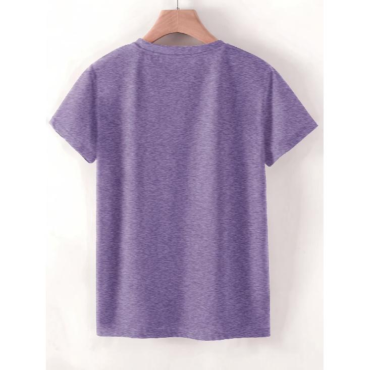 2026New women's short-sleeve shirt T Shirt Garland Highland Cow Print Elegant and versatile casual sports-style round-neck short-sleeve top for
