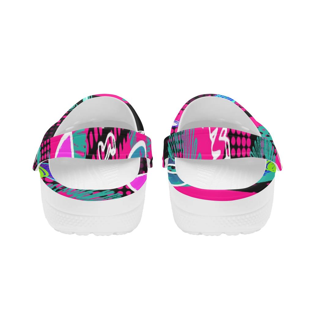 Printed EVA Garden Shoes for Women Men Lightweight Breathable Slip On Clogs Beach Pool Home Bathroom Sandals Soft Summer Wear