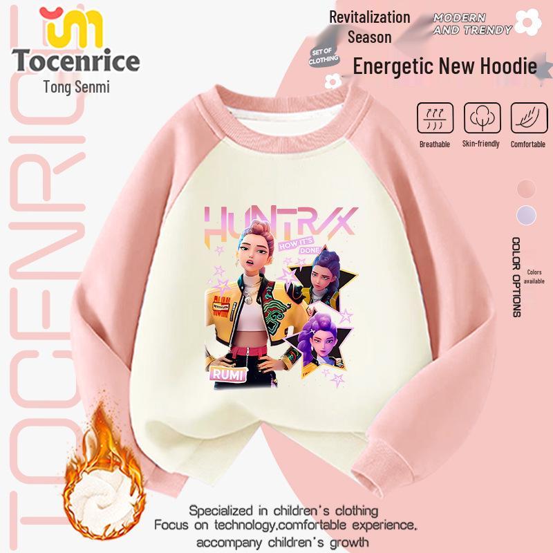 Set Hanorac Fete Vânătoare de Demoni K-Pop Toamnă/Iarnă - Ținută Casual Două Piese pentru Copii