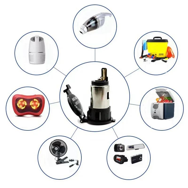 Auto 12V Cigarette Lighter Socket Power Plug Outlet Parts Replacement Parts Security for Car Truck Cigarette Lighter Splitter