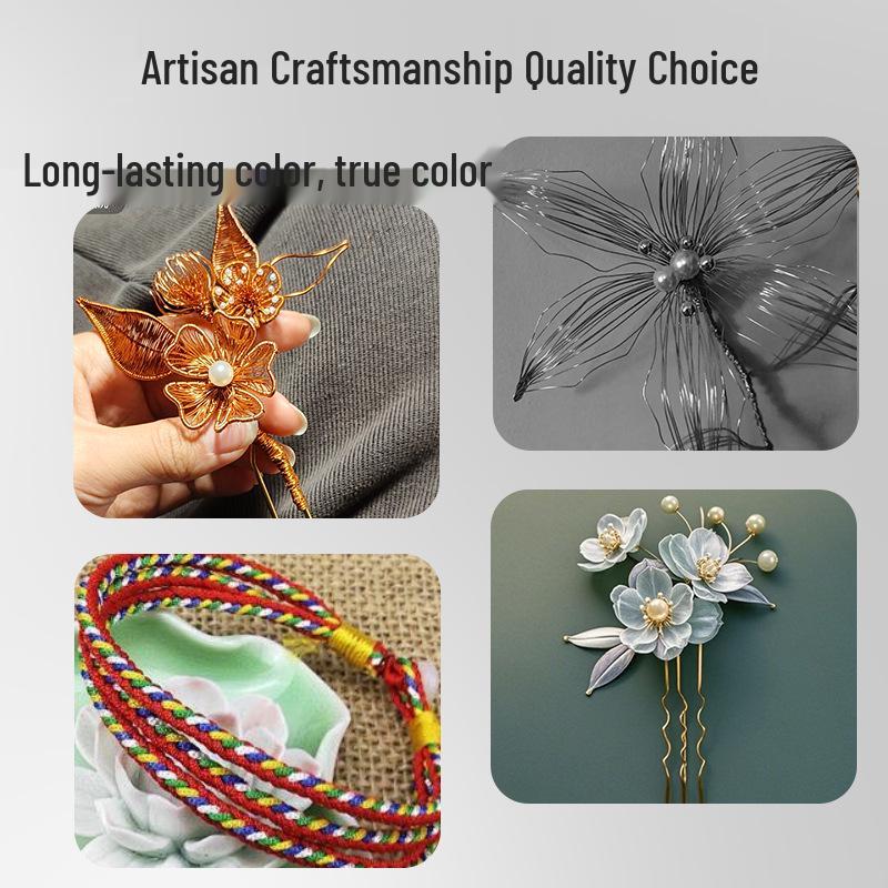1kg Color-Preserving Copper Wire for DIY Beading, Ancient Style Wrapping, and Nail Art