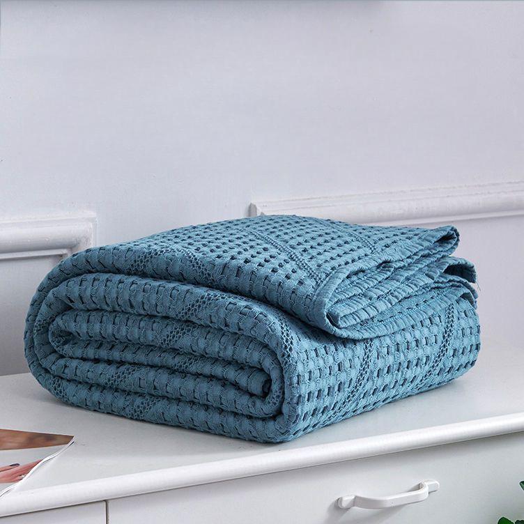 

Тонкое вафельное хлопковое одеяло с рисунком для лета, одинарное и двуспальное, идеально для детского сна 150x200cm