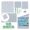 Professional Grade Silicone Charm Mold With Alphabets Number Cutout Designs Bracelet Earring Pendant Mold