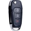 MechanMagic Flip Key Fob Replacement Compatible for Ford F-150 F-250 F-350 2015- Explorer (2016-) F-350 F-450 Ranger Ecosport Bronco Ignition Key