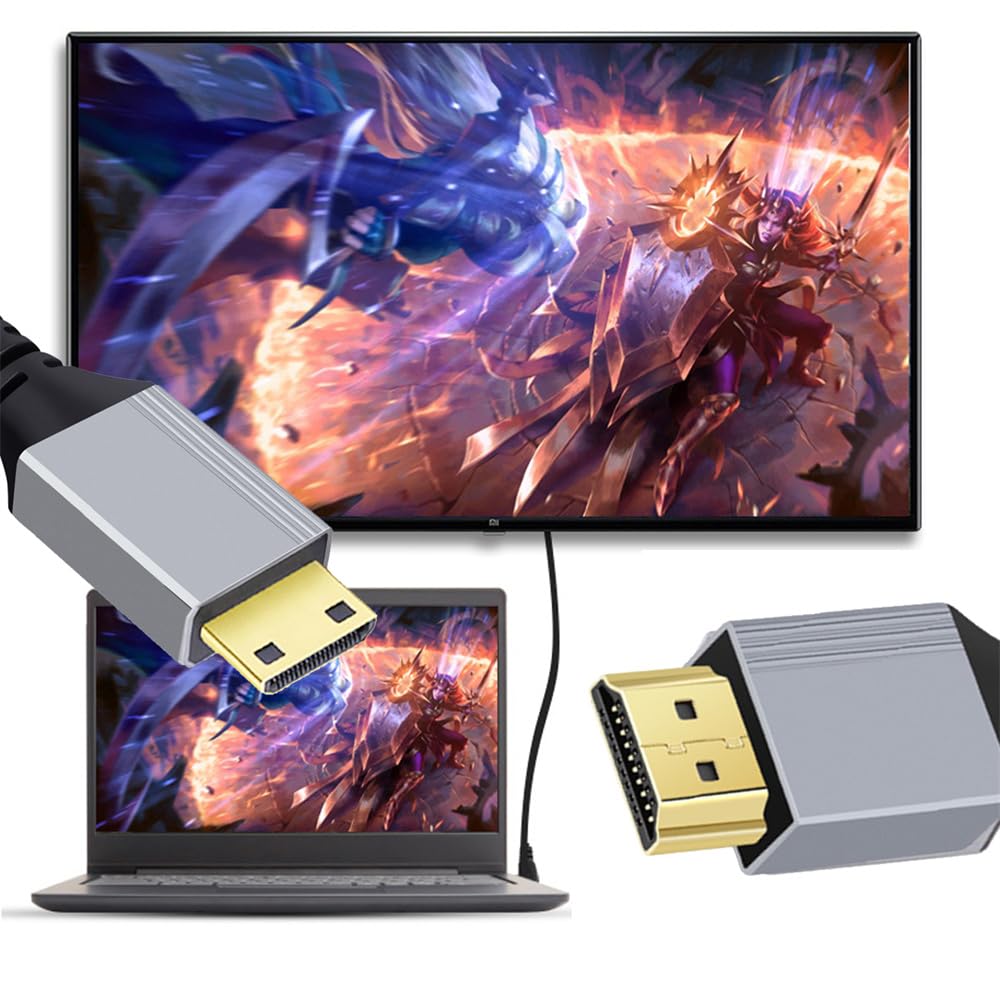xiwai 4K 60Hz High Speed HDMI Male to Micro HDMI Male Cable with Sleeved Straight Connector for Laptop Monitor HDTV 30cm 2.0 Type-D Computer,