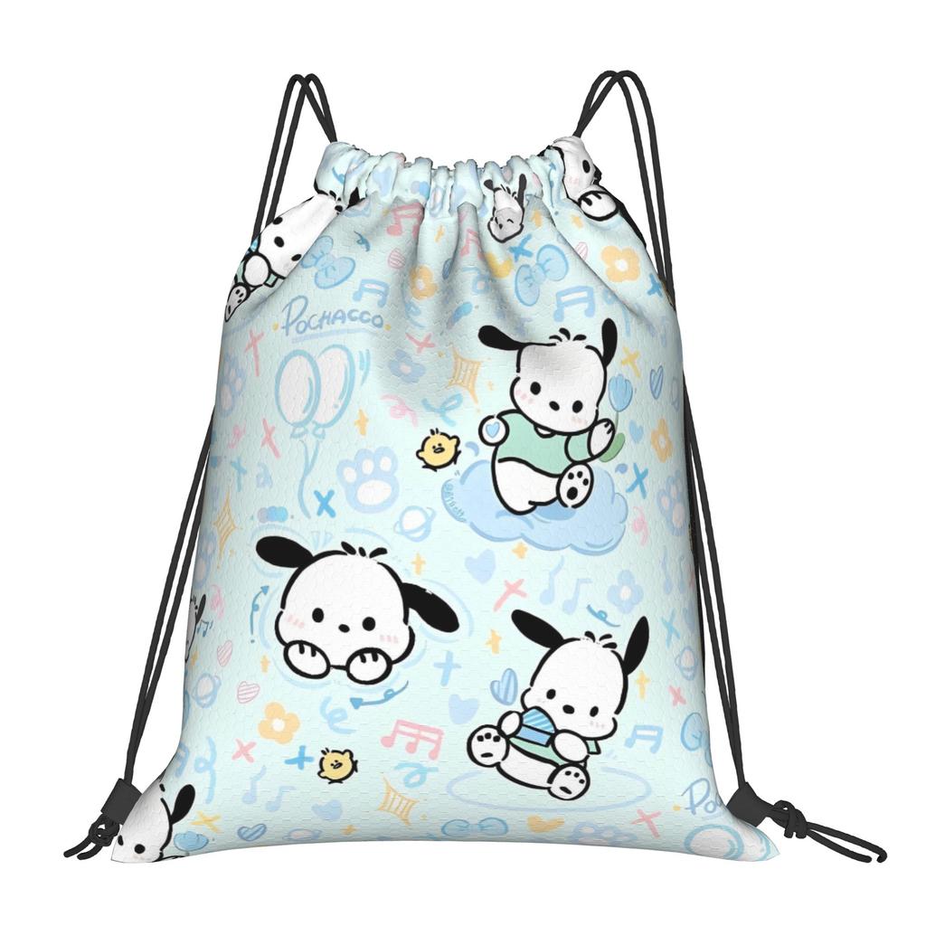 Custom P-Pochaccoes Drawstring Backpack Bags Women Men Lightweight Dog Cartoon Gym Sports Sackpack Sacks for Training