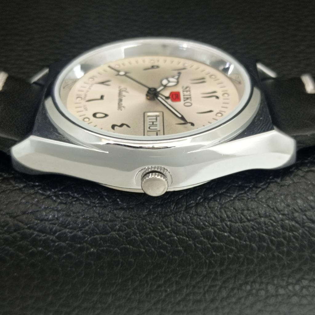 REFURBISHED SEIKO 5 AUTOMATIC 6309A JAPAN MENS VINTAGE SILVER WATCH a442580-1