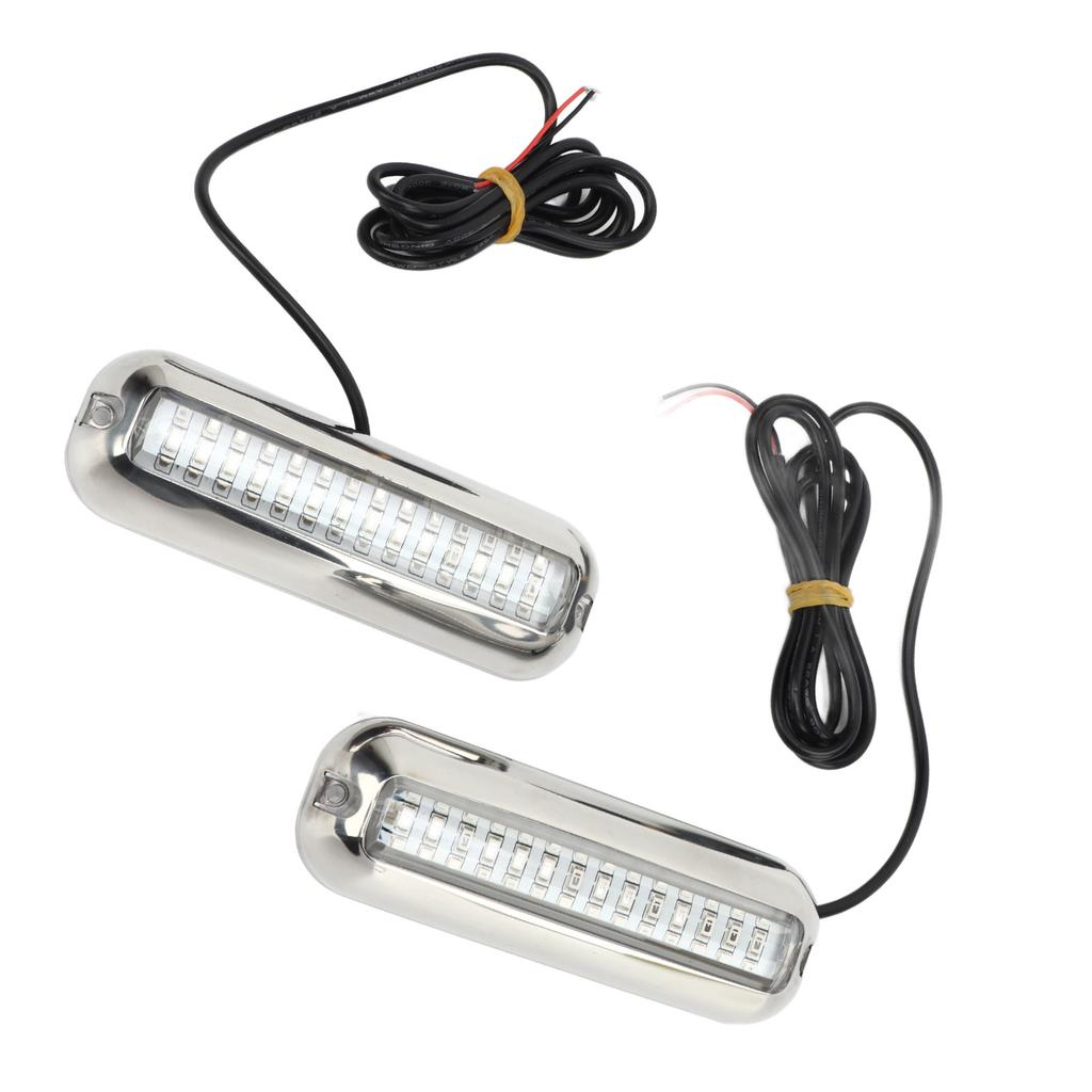 2pcs 42LED Boat Transom Light 10‑36V IP68 Waterproof 1500LM Super Bright Marine Transom Light Green Light