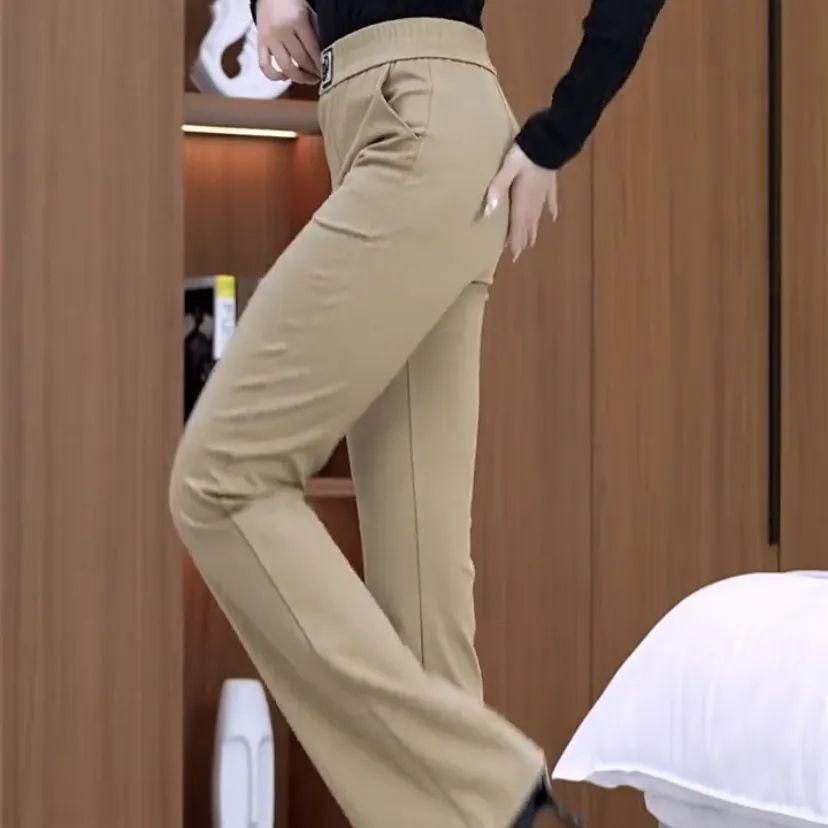 2025 Spring/Summer Women's Thickened Stretch Pants: Loose, Slimming, Straight, and Wide Leg Styles