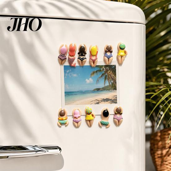Magnetic Fridge Decoration 6/11Pcs 3D Swimming Figure Refrigerator Magnet, Cartoon Bikini Women Magnet Decorative Home Kitchen Office Whiteboard