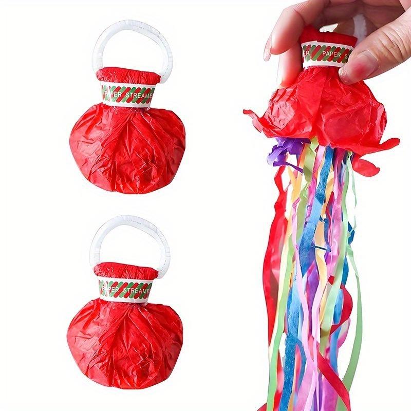 10Pcs Hand Thrown Ribbons Flower Strips Wedding Atmosphere Props Ribbons Birthday Spray Nozzles Holding Wedding Flowers