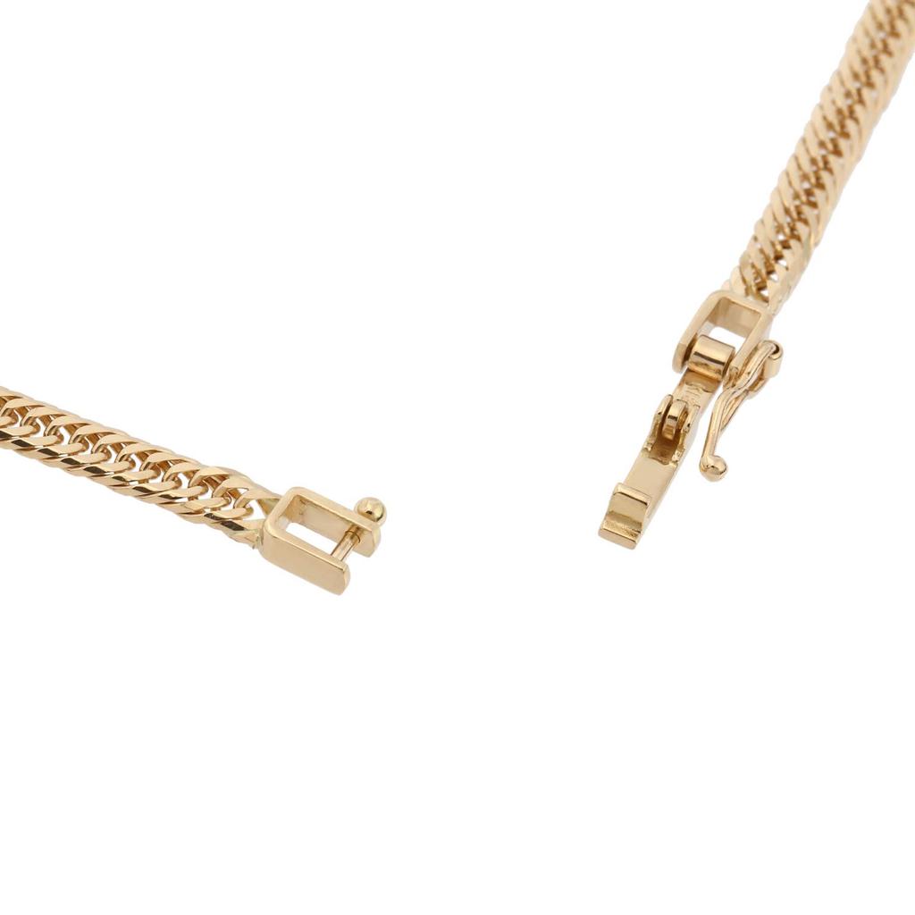 18K Gold Necklace K18 Triple Kihei Chain Made In Japan Certification Stamp 12g 50cm Middle Clasp [Fairy Kallet] 8-sided Approx.