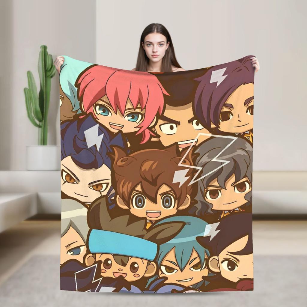 Inazuma Eleven Axel Blaz Gouenji  Blanket  Picnic Flannel Throw Blanket For Couch Bed Super Soft Design Quality Bedspread Gift