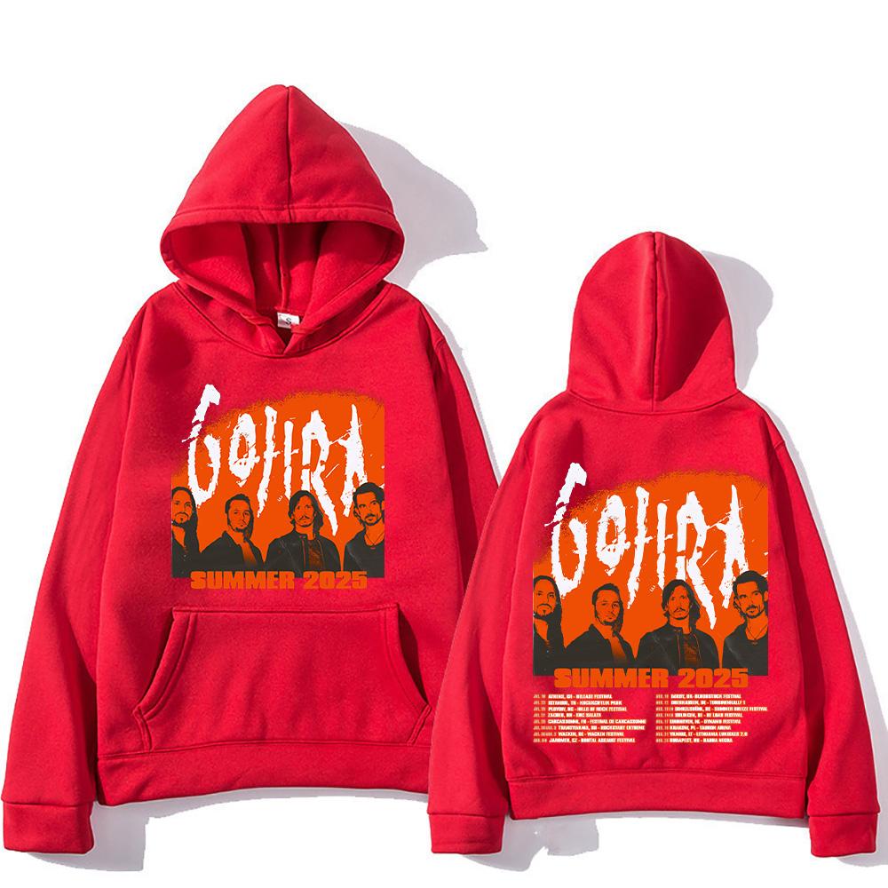 Hanorace Trupa Metal Gojira Turneul Gojira Vara 2025 Nou Sweatshirt Bărbați Femei Vintage Gotic Supradimensionat Pulover cu Glugă Streetwear