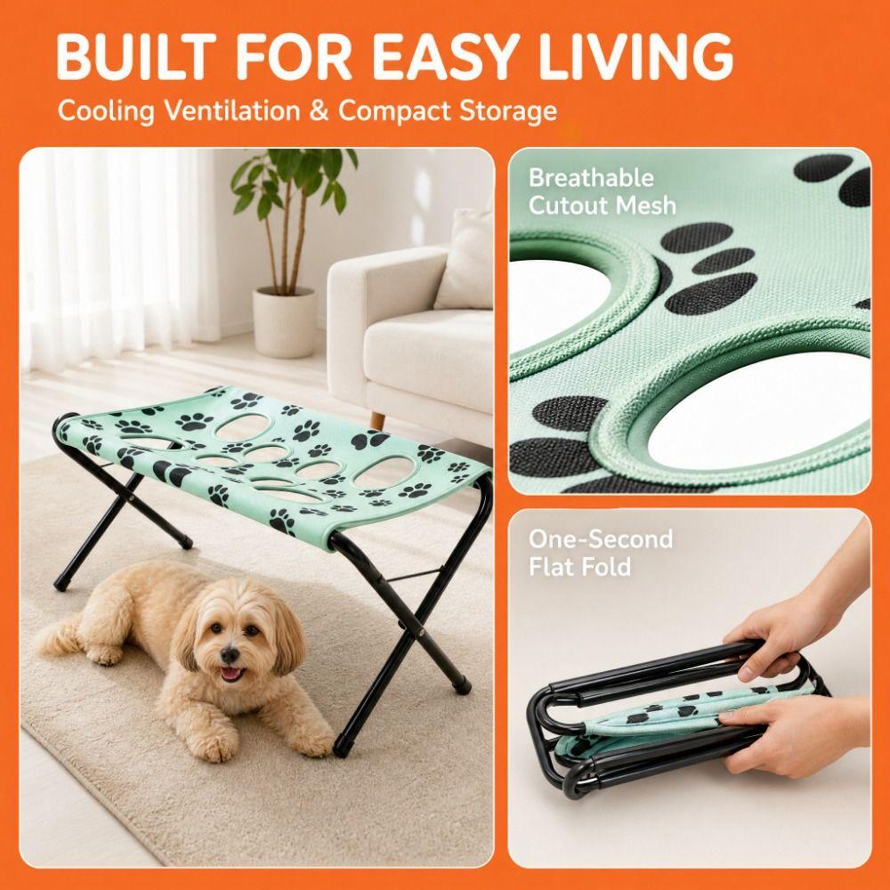 Foldable Pet Grooming Table Non-Slip Pet Grooming Hammock Mesh Grooming Platform Pet Washing